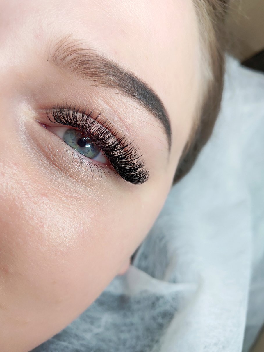 Woman with Eyelash Extension Closeup